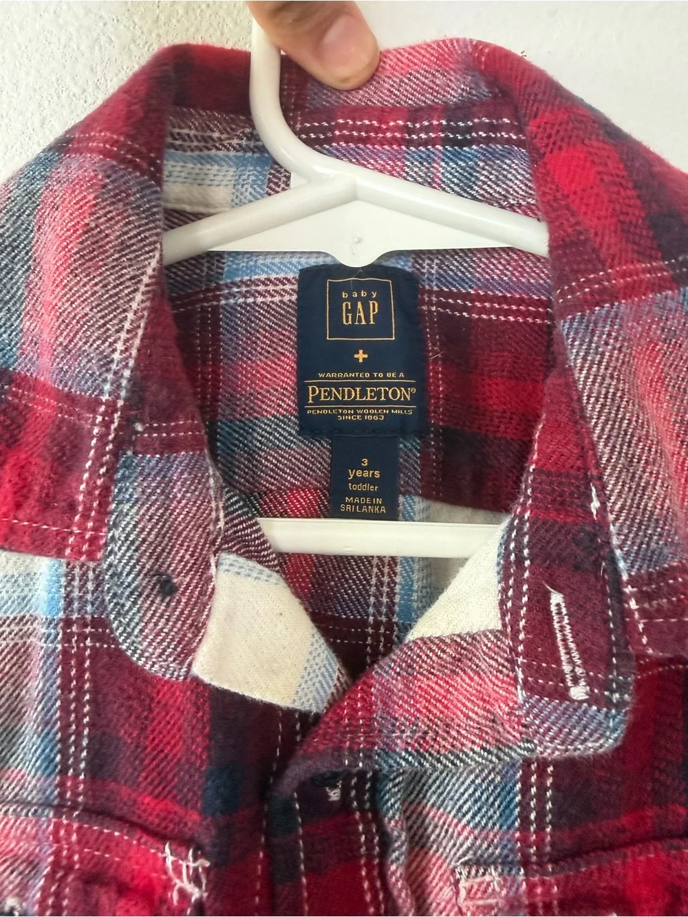 Gap X Pendleton toddler boys flannel shirt  Size 3 years